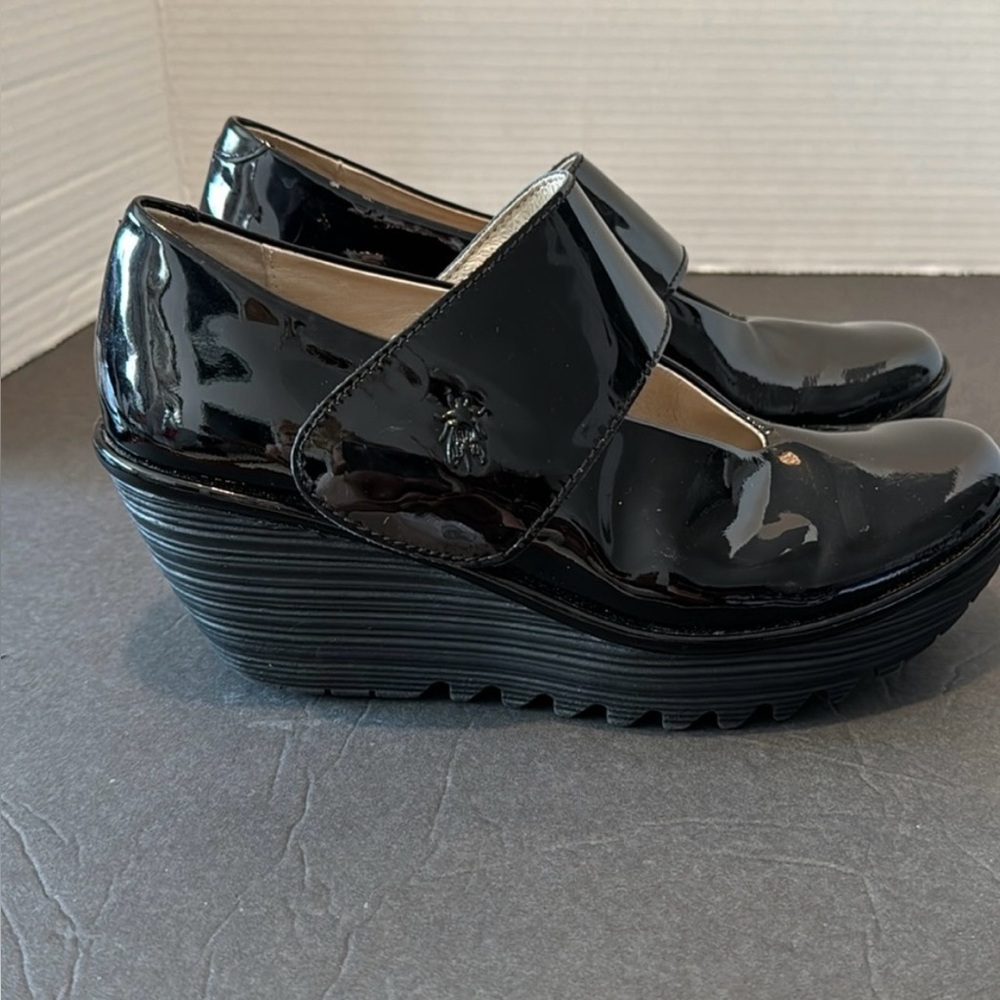 Fly London Black Patent Mary Jane's